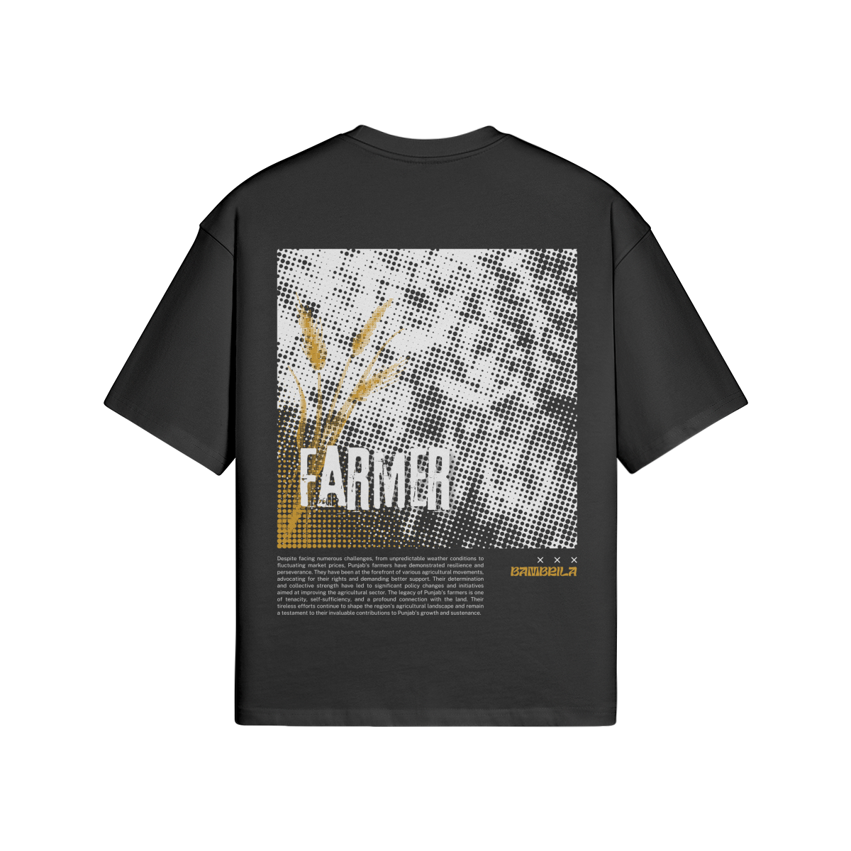 FARMER 280 GSM ਡਰਾਪ ਸ਼ੋਲਡਰ ਟੀ ਸ਼ਰਟ