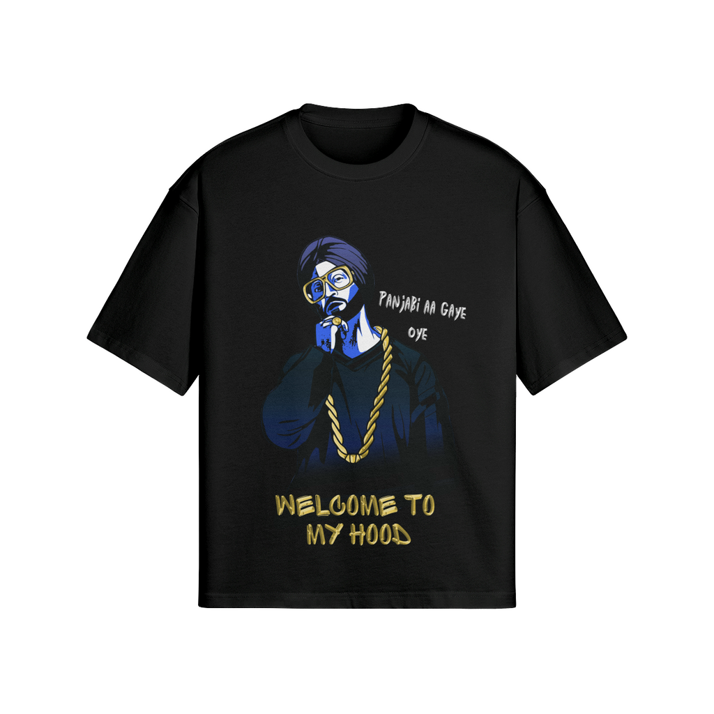 Welcome To My Hood 280GSM Drop Shoulders T Shirt