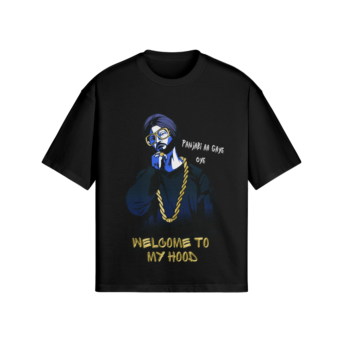 Welcome To My Hood 280GSM Drop Shoulders T Shirt