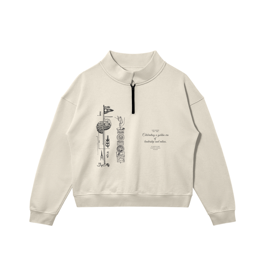 ਸਿੱਖ ਸਾਮਰਾਜ 380GSM ਹਾਫ-ਜ਼ਿਪ ਸਵੈਟਸ਼ਰਟ