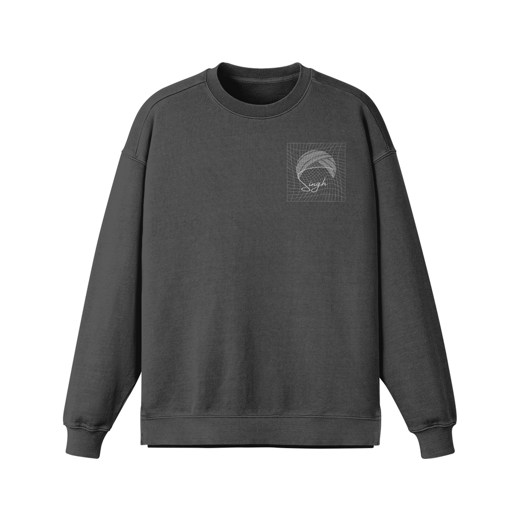 Udham Singh 380GSM Heavyweight Oversized Side Slit Faded Sweatshirt