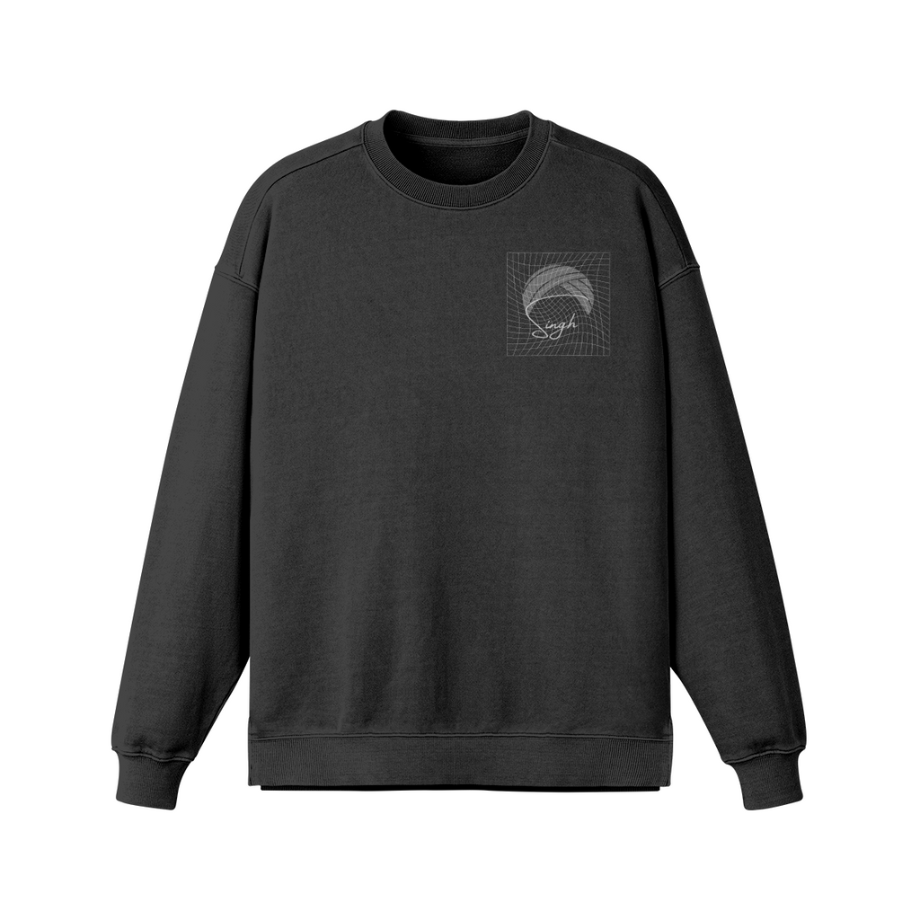Udham Singh 380GSM Heavyweight Oversized Side Slit Faded Sweatshirt