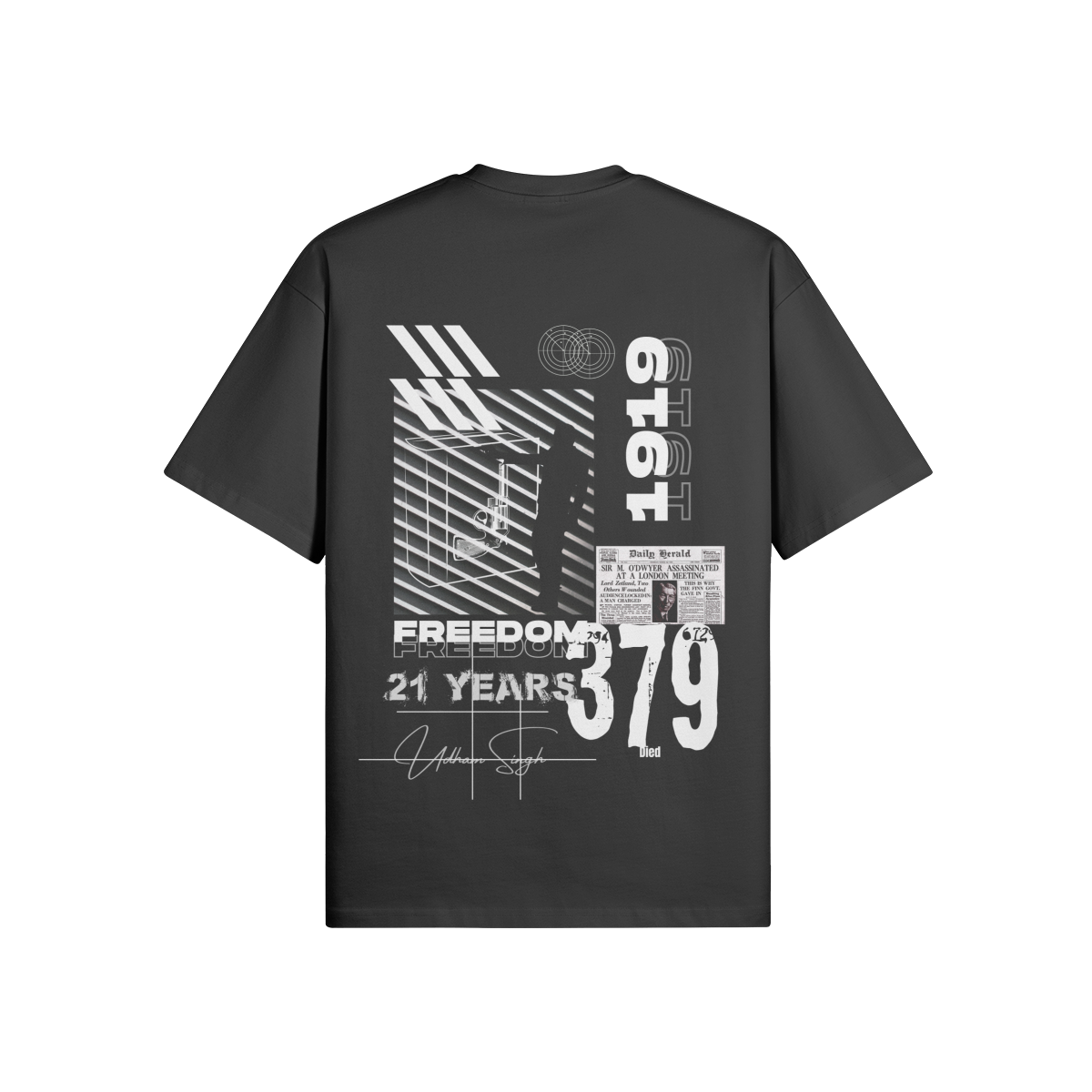 Udham Singh 305 GSM Oversized T Shirt